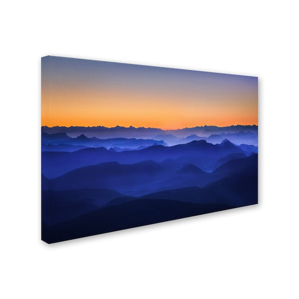 David Bouscarle 'Misty Mountains' Canvas Art,12x19